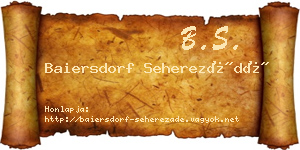 Baiersdorf Seherezádé névjegykártya